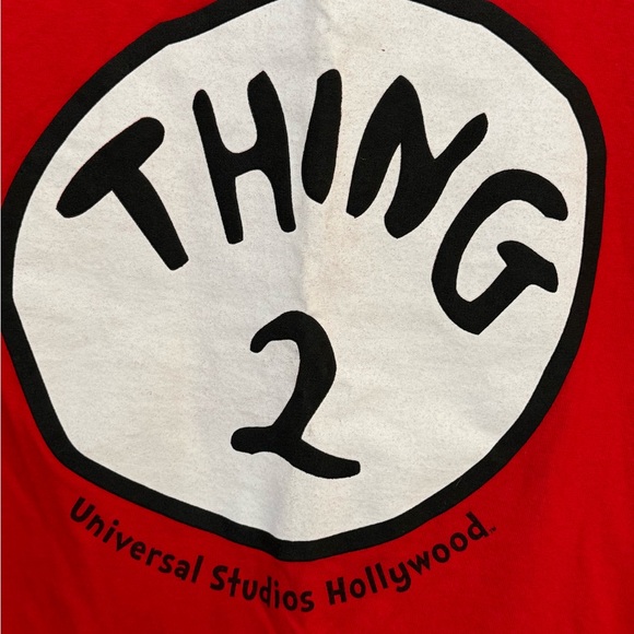 Thing 2 Dr Seuss Universal Studios Red Men’s S T-Shirt MINTY - Picture 4 of 4
